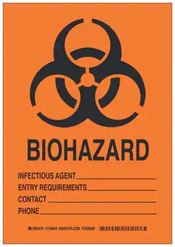 Warnschilder vor biologischen Gefahrstoffen