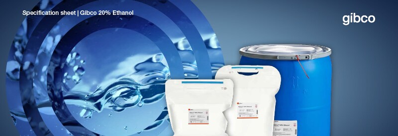 Gibco 20% Ethanol Spec Sheet