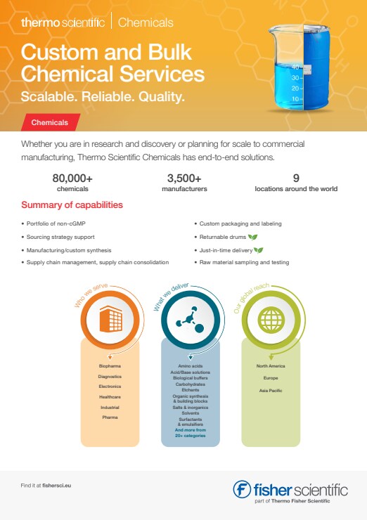 Custom and Bulk Chemical Services Data Sheet