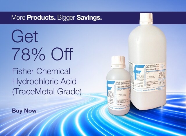 Get 78% off Fisher Chemical Hydrochloric Acid. 