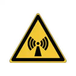 Warnschilder vor Strahlungsgefahr