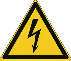 Warnzeichen vor gefährlicher elektrischer Spannung
