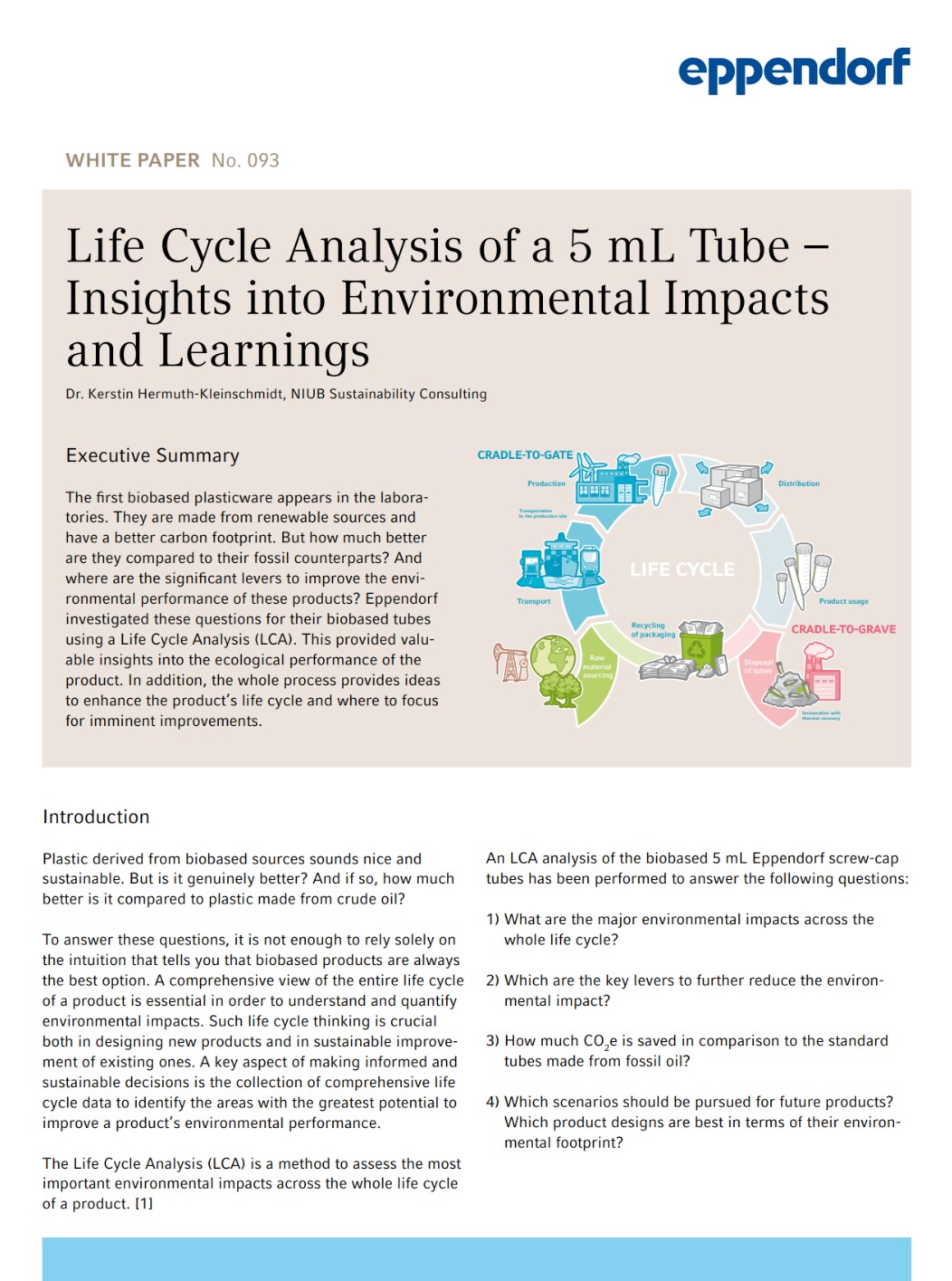Life Cycle Analysis of a 5 mL Tube