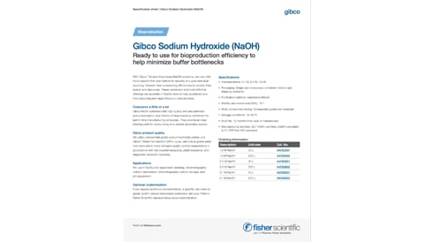 Gibco Sodium Hydroxide Spec Sheet