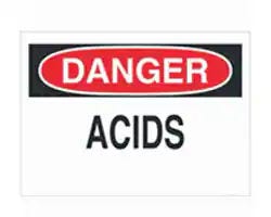 Warnschilder vor chemischen Gefahren