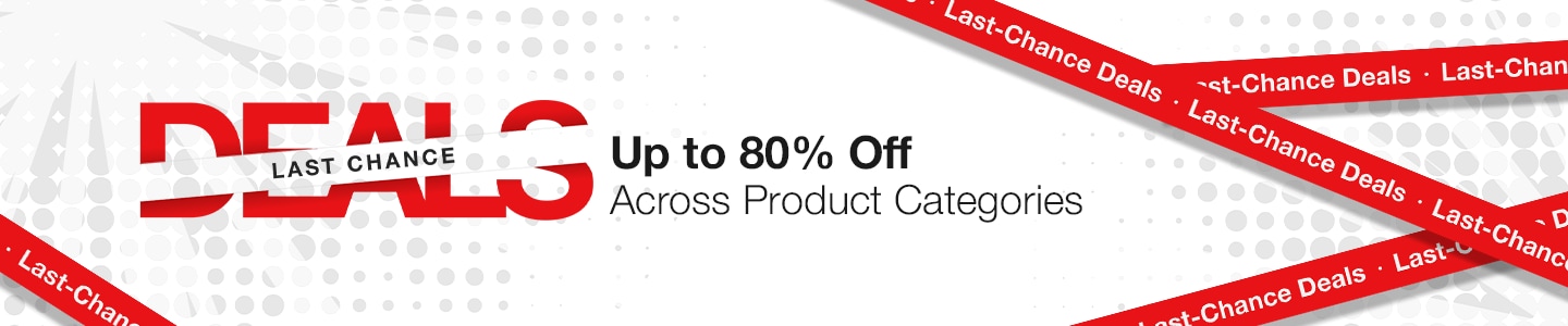Claim deep discounts on overstocked, discontinued, and limited-quantity products. 