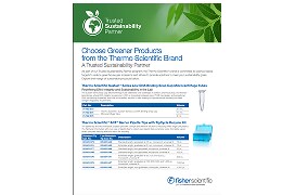 Choose Greener Products from the Thermo Scientific Brand Datasheet