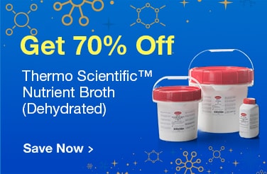 Get 70% off Thermo Scientific Nutrient Broth (Dehydrated) Get 70% off Thermo Scientific Nutrient Broth (Dehydrated)