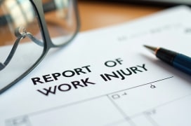 The top portion of a work injury report. The top portion of a work injury report.